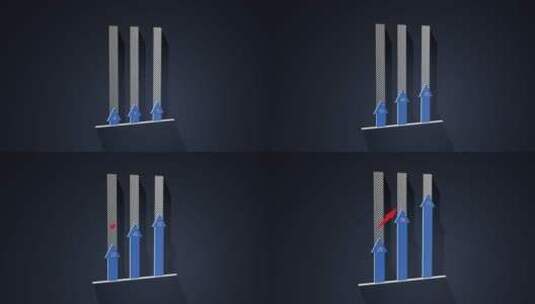 上升柱图高清在线视频素材下载