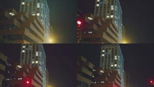 高楼大厦夜间景色高清在线视频素材下载