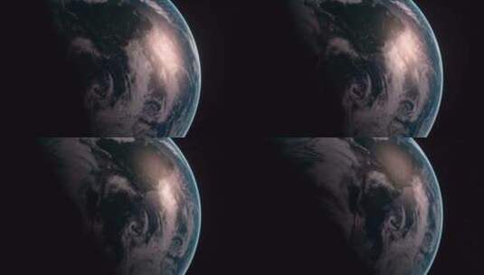 从太空拍摄的地球高清在线视频素材下载
