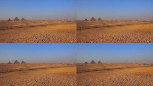 沙漠中的埃及金字塔高清在线视频素材下载