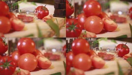 夏季蔬菜西红柿番茄高清在线视频素材下载