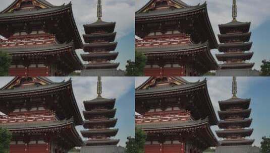 东京道神教建筑高清在线视频素材下载