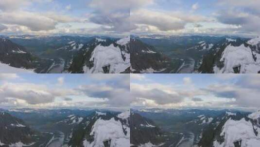 欧洲阿尔卑斯山和云中的山脉高清在线视频素材下载