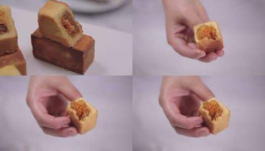 【镜头合集】传统小吃糕点帝王酥枣泥酥高清在线视频素材下载