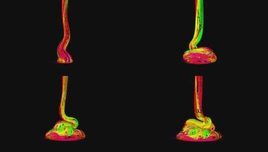 炫彩粘稠液体高清在线视频素材下载