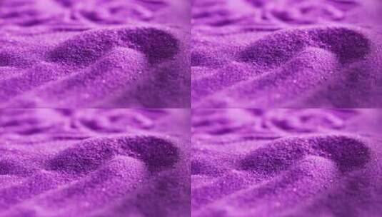 紫色沙子被风吹起美妆抽象镜头高清在线视频素材下载