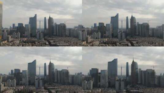 广州中轴线建筑广州塔4K航拍高清在线视频素材下载