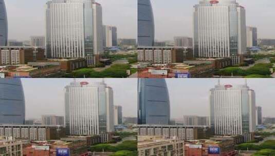 航拍广东佛山南海金融中心高楼高清在线视频素材下载