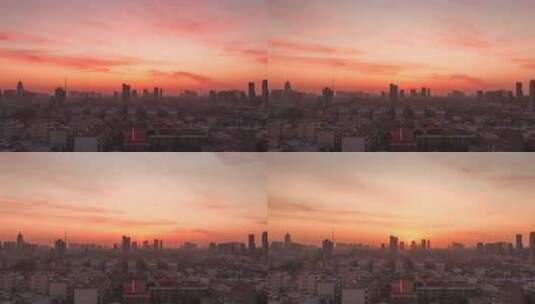 城市日出4k-city sunrise高清在线视频素材下载