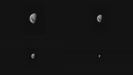 远近拍摄月球高清在线视频素材下载