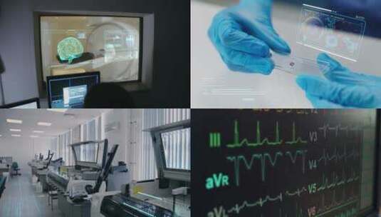 智慧医院医疗科技元素高清在线视频素材下载