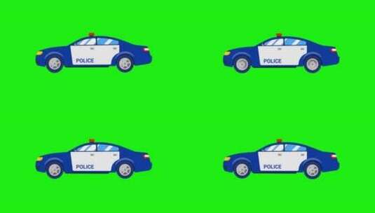 警车卡通动画高清在线视频素材下载