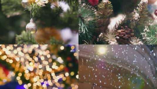 唯美圣诞空镜 圣诞装饰圣诞节氛围感高清在线视频素材下载