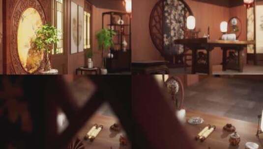 古风茶馆动画渲染1080p中国风宣传片高清在线视频素材下载