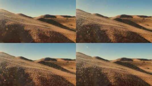 沙漠飞沙特写 流动的沙子高清在线视频素材下载