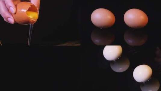 打鸡蛋、鸡蛋、土鸡蛋、蛋液高清在线视频素材下载