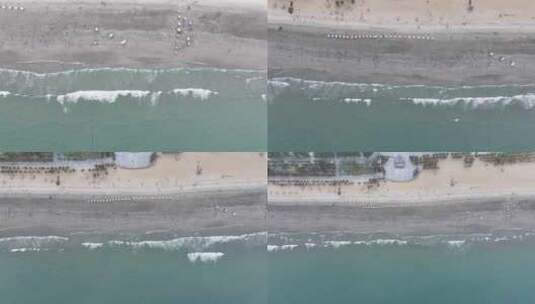 广东茂名海滩航拍高清在线视频素材下载