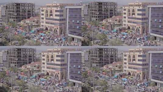 埃塞俄比亚首都街头人文高清在线视频素材下载