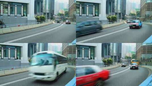 城市车流快速穿梭发展延时高清在线视频素材下载