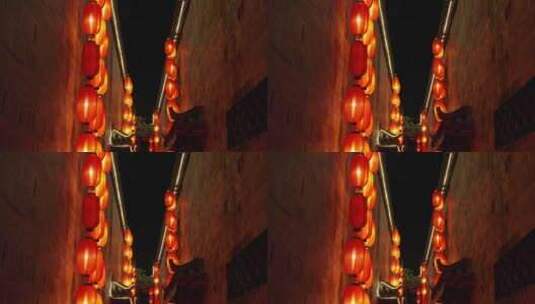 成都锦里古街巷子红灯笼实时高清在线视频素材下载