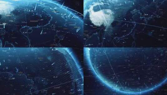 数据科技地球 科技互联 地球高清在线视频素材下载
