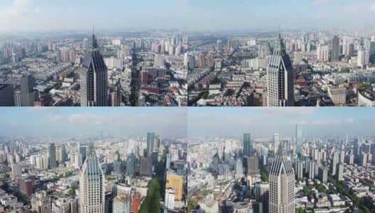 环绕航拍南京城-新世纪广场-新街口高清在线视频素材下载