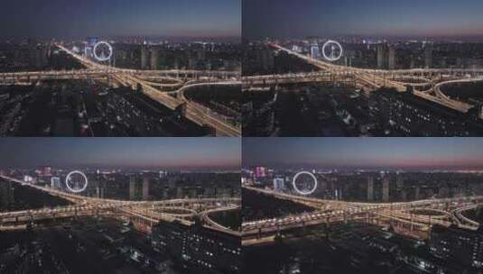4K上海锦江乐园航拍高清在线视频素材下载