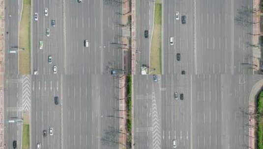 山东济南经十路奥体中心城市天际线车流风景高清在线视频素材下载