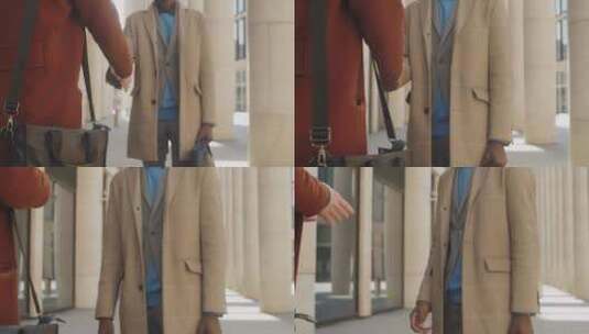 男人，会议，握手，微笑高清在线视频素材下载