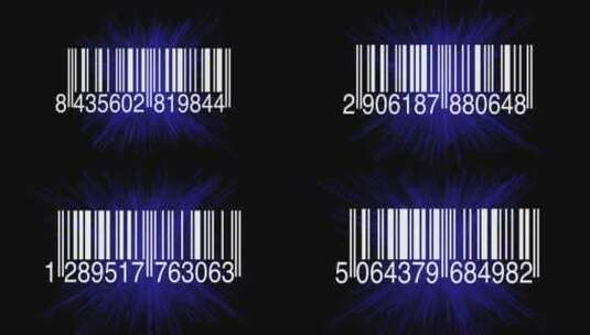 条形码、计数、条形码、数字高清在线视频素材下载