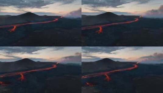 火山，火山，熔岩，冰岛高清在线视频素材下载