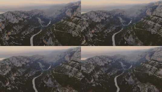 Verdon Gorge，河，峡谷，山高清在线视频素材下载