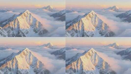 珠穆朗玛峰登山雪山风光旅游景色视频素材高清在线视频素材下载