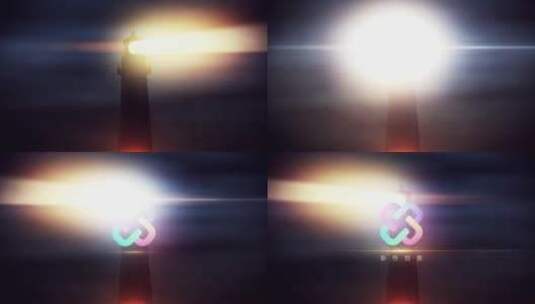 灯塔  创意 logo 展示 标志 三维 灯光高清AE视频素材下载