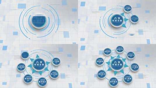 八大领域分支分类AE模板高清AE视频素材下载