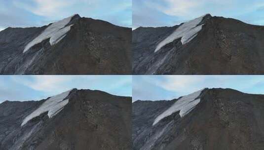 航拍四川岷山山脉主峰雪宝顶雪山风光高清在线视频素材下载