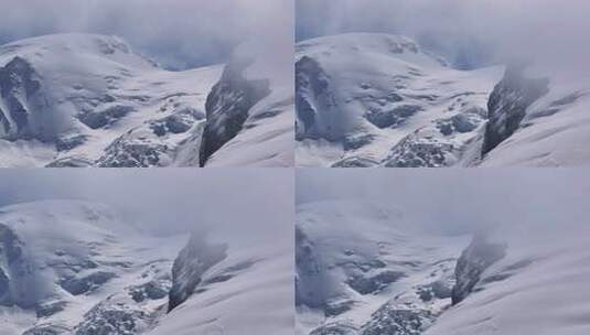 航拍冰川之父慕士塔格峰雪山冰川风光高清在线视频素材下载