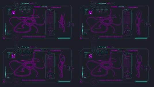 动画外星界面中的生物学研究高清在线视频素材下载