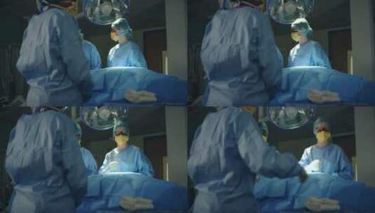 助手将手术器械递给外科医生高清在线视频素材下载