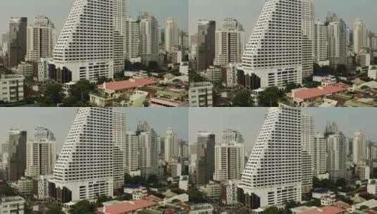 航拍城市建筑大楼群高清在线视频素材下载