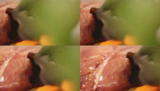制作健康熘肝尖食材高清在线视频素材下载