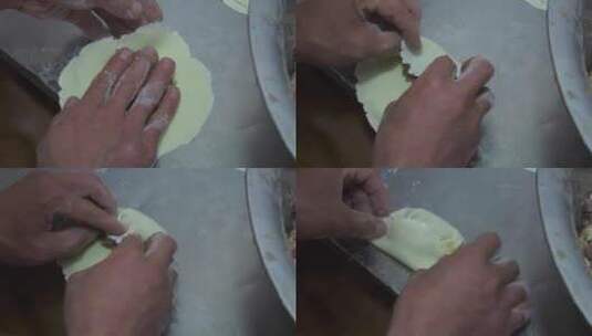新疆烤包子面皮高清在线视频素材下载