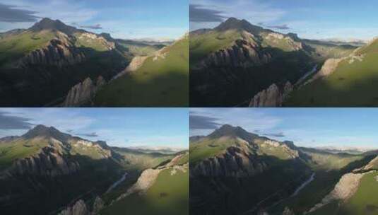 高原山脉航拍高清在线视频素材下载