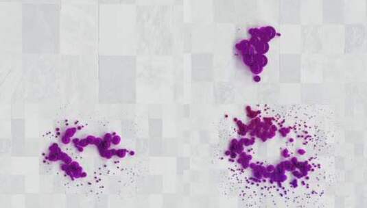 扩散开的紫色气泡3D渲染高清在线视频素材下载