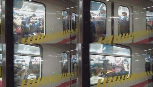 火车进站乘客上车4K原素材高清在线视频素材下载