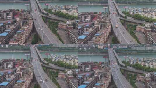 湖南衡阳湘江大桥日转夜延时摄影高清在线视频素材下载