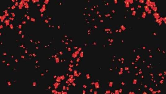 红包粒子飞舞动画高清在线视频素材下载