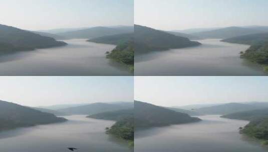 航拍湖南郴州小东江自然风光高清在线视频素材下载