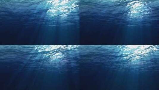 蓝色海底水波光效视频素材高清在线视频素材下载