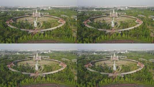 上海花海郊野公园4K航拍高清在线视频素材下载